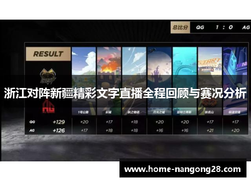 浙江对阵新疆精彩文字直播全程回顾与赛况分析
